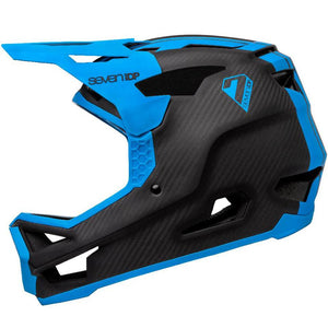 Seven iDP Projekt 23 Carbon Race Helm - Rohkohlenstoff/Gloss Electric Blue