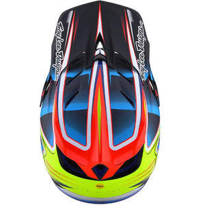 Troy Lee D4 Carbon Race Helmet - Lines/Black/Red