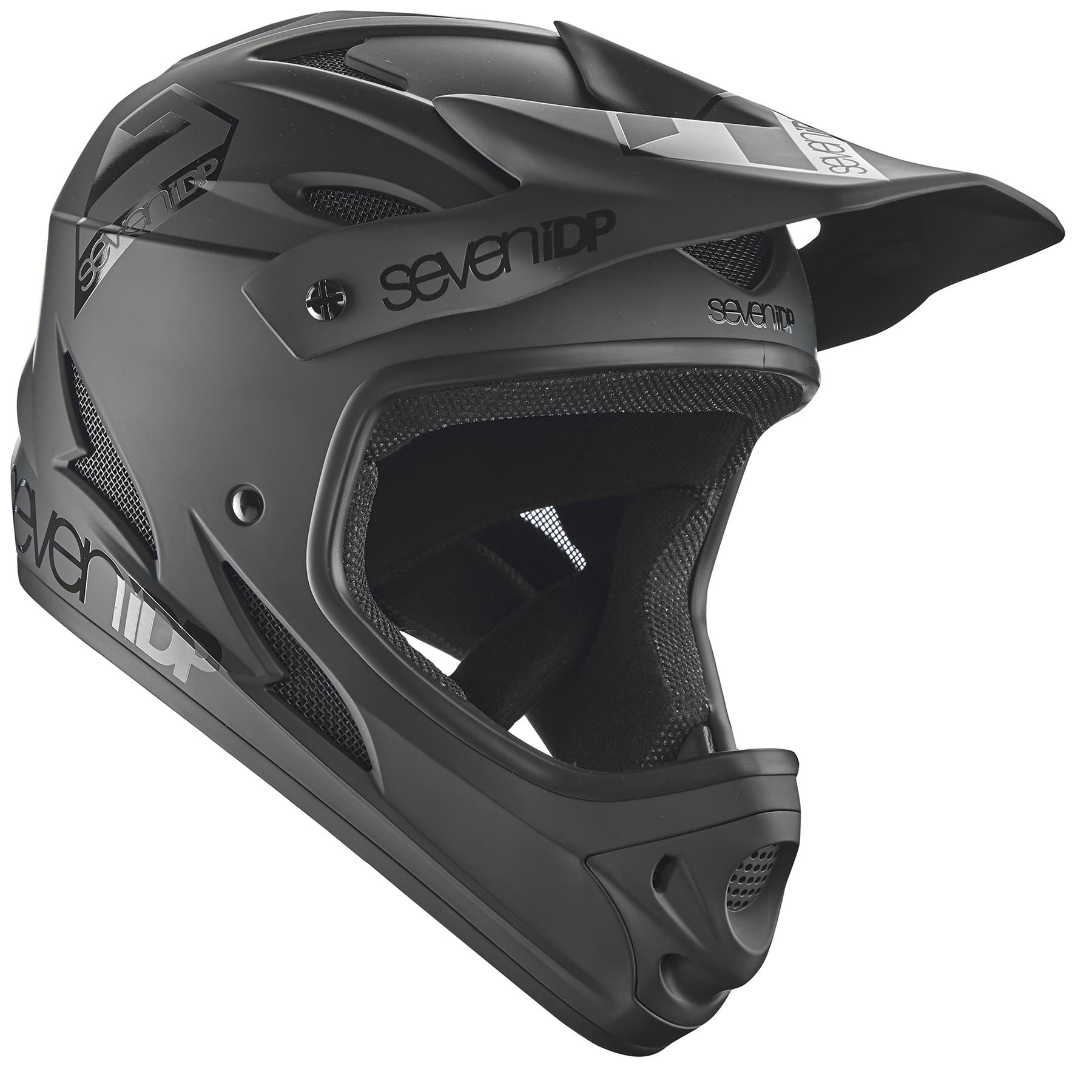 Seven iDP M1 Youth Race Helmet - Matt Black/Gloss Black