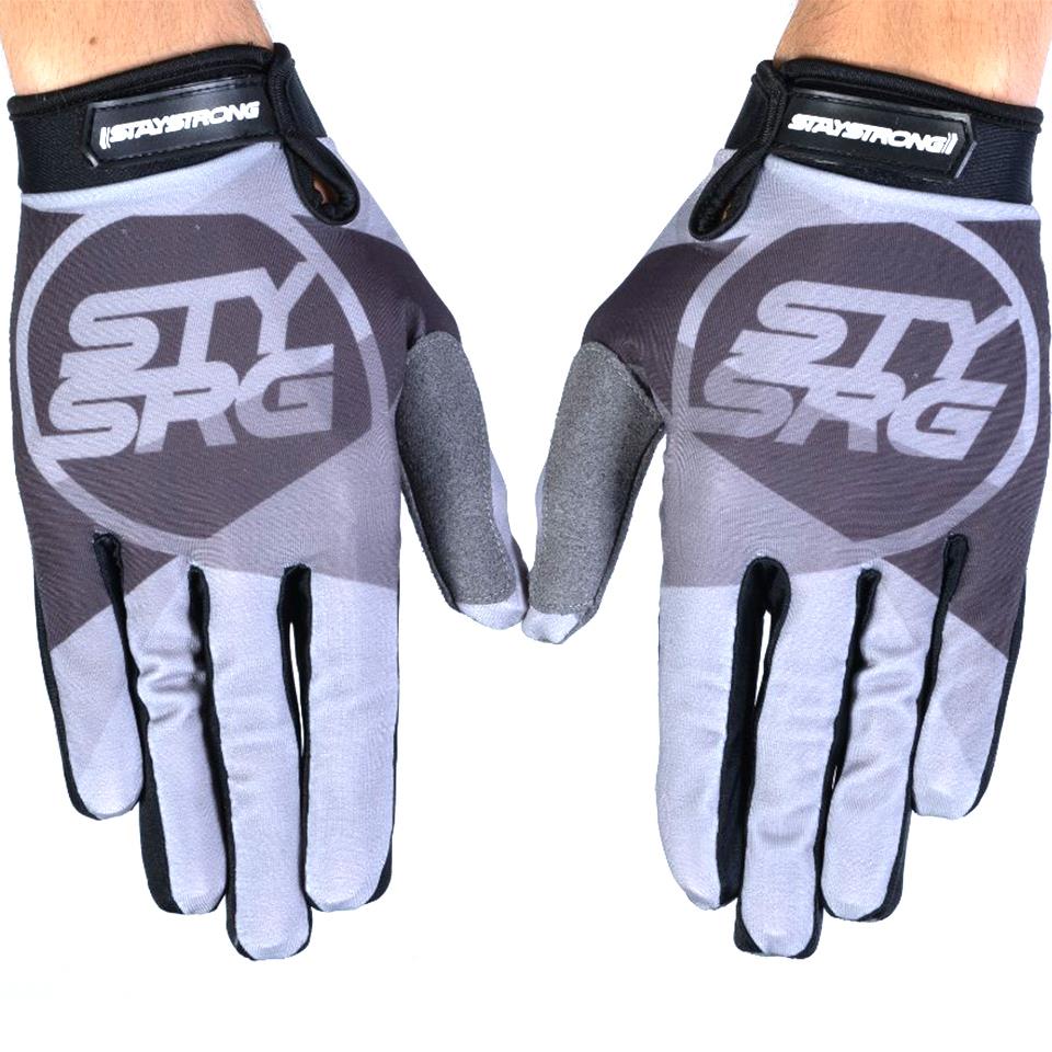 Stay Strong Tricolour Youth Gloves - Grey