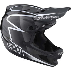 Troy Lee D4 Carbon Race Helmet - Lines/Black/Grey