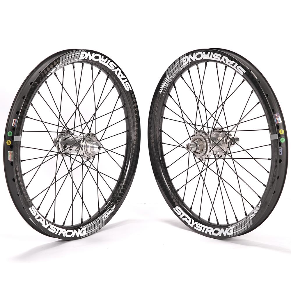 Onyx BMX Ultra Disc ISO HG / Stay Strong Carbon V3 Pro 1.75 Custom Race Wheelset - Polished